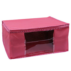 Kuber Industries 2 Piece Non Woven Saree Cover Set, Pink,Large Size -CTKTC6415