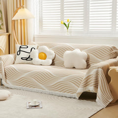 Kuber Industries Decorative Chenille Sofa Throw|Throw for Sofa, Bed & Couch|Ideal for Indoor & Outdoor 70x51 Inches (Coffee)