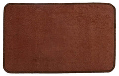 Heart Home Microfiber Anti Slip 4 Pieces Door Mat 22"x14", Brown CTHH02749