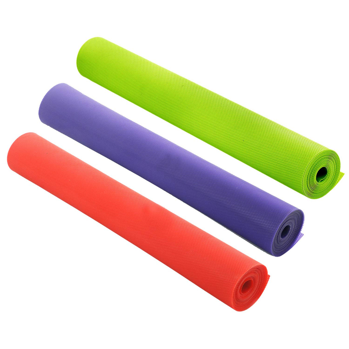 Kuber Industries 3 Pieces Multipurpose Textured Super Strong Anti-Anti Skid Mats and Liners for Drawer, Refrigerator, Cupboard, Shelf,Size 45X125cm (1.25 Meter Roll, Multi), Standard (CTKTC024065)