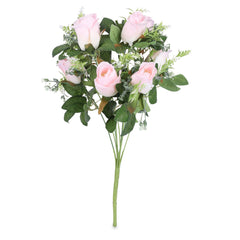 Kuber Industries Artificial Flowers for Home Décor|Natural Looking Indoor Fake Flowers for Vase|Artificial Flowers for Decoration|Without Basket (Pink)