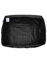 Kuber Industries Canvas Polka Dots Design Moisture Proof Underbed Storage Bag with Zipper Closure and Handle (Jumbo, Black & White)