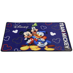 Kuber Industries Polyvinyl Chloride Disney Team Mickey Anti-Slip Door Mat (Royal Blue, CTKTC046057, 23"x15")