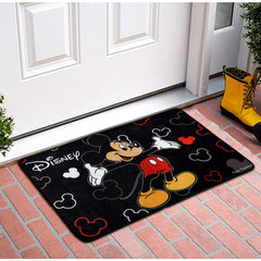 Kuber Industries Disney Printed Anti-Slip Durable Rubber Door Mat, Welcome Mat for Entryway,Patio,Garage, Outdoor, 23"x15" (Black), Standard (HS39KUBMART022035)