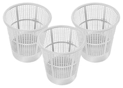 Heart Home Mesh Design Plastic Dustbin, Garbage Bin For Home, Kitchen, Office, 5Ltr.- Pack of 3 (White)-47HH0785