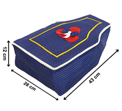 Kuber Industries Dot Printed Blouse Cover Bags|Small Garment Cover|Wardrobe Organiser for Clothes|Pack of 2 (Blue)