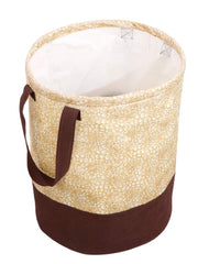 Kuber Industries Metalic Printed 2 Pieces Waterproof Canvas Laundry Bag, Toy Storage, Laundry Basket Organizer 45 L (Brown) -KUBMART2742