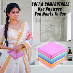 Kuber Industries Cleaning Towel | Reusable Cleaning Cloths for Kitchen | Duster Towel for Home Cleaning | 350 GSM Cleaning Cloth Towel with Hanging Loop | 40x40 | Pack of 3 | Multi
