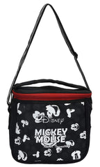Kuber Industries Disney Print Insulated Lunch Bag for Office Men, Women and Kids - Tiffin Bag for School, Picnic, Camping, Outdoor (Black, Canvas)