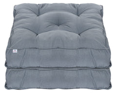 Heart Home Microfiber Square Chair Pad/Cushion for Office|Home or Car Sitting, Pack of 2 (Grey)