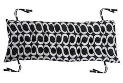 Heart Home Microfiber Chair Pad|Chair Cushion Pad for Office, Home|Sitting Cushion|Seat Cushion for Chair with Ties (Black)