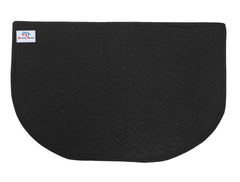 Heart Home D-Shape Microfiber Anti Slip Door Mat (14'' x 23'', Grey)-HEART12166