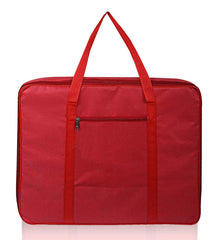Kuber Industries Large Moisture Proof Wardrobe Organizer Storage Bag For Clothes With Zipper Closure and Handle (Red)-HS43KUBMART26677