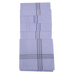Kuber Industries Cotton 6 Pieces Men's Handkerchief Set - White-CTKTC024235