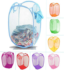 Heart Home Pack of 3 Nylon Mesh Laundry Basket, 20 Ltr, CTHH11762,Multi,standard