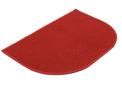 Kuber Industries D-Shape Microfiber Anti Slip 3 Pieces Door Mat (14'' x 23'', Red & Maroon & Blue)-KUBMART12218