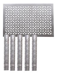 Heart Home PVC Soft Leather 6 Pieces Dining Table Placemat Set (Silver) - CTHH8346