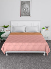 Kuber Industries Comforter | Microfiber Blanket for Summer | Blanket for Winter | Quilted Blanket Cover | Reversible Comforter | Blanket for Double Bed | Peach