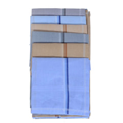 Kuber Industries Cotton 6 Piece Men's Handkerchief Set - Multicolour (CTKTC05643)