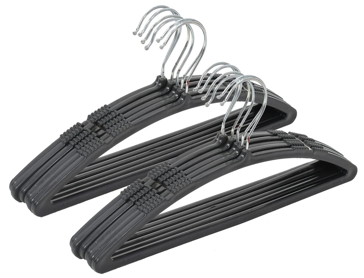 Heart Home 12 Pieces Plastic Baby Hanger (Black) (HS43HEARTH025720)