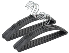 Heart Home 12 Pieces Plastic Baby Hanger (Black) (HS43HEARTH025720)