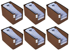 Kuber Industries 3 Piece Non Woven Shirt Stacker Wardrobe Organizer Set, Brown-CTKTC031837