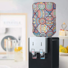 Heart Home Water Dispenser Bottle Cover |Digital Print & Stretchy Polyester Fabric |Bottle Protector with Elastic Closure,20Ltr, (Multicolor)