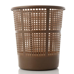 Kuber Industries Mesh Open-Top Dustbin/Garbage Bin|Multipurpose With Plastic Material|Size 22 x 22 x 25 CM, Pack Of 2, Capicity 5 litres (Brown & Grey)
