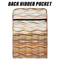 Kuber Industries Document Holder | PVC Zig-Zag Design Document Organizer | Double Sided Document Holder for Home | 7 Small Pocket with 3 Zipper | Cream