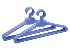 Kuber Industries Designer Hanger Plastic 12 Pieces Hanger Set for Wardrobe (Purple), CTKTC6699