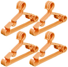 Kuber Industries Exclusive Plastic 20 Pieces Baby Hanger Set for Wardrobe (Peach) -CTLTC39438