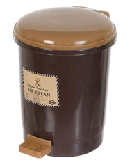 Kuber Industries 2.5 Liter Mini Desktop Trash Bin with Lid Tiny Garbage Trash Bin (Brown & Coffee)-Pack of 2 (HS_36_KUBMART018550)