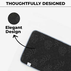 Kuber Industries Floor |Stylish Door Mat|Durable & Easy to Maintain|Multi-Utility Floor for Living Room,Bedroom,Bathroom,Kitchen,Entrances|40 x 60 cm,Grey, Pack of 4