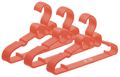Kuber Industries Kids Mizano Plastic Non-Slip Clothes Hangers, Peach - Pack of 15-KUBMART15026
