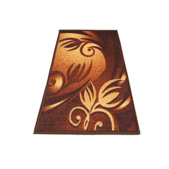 Kuber Industries Flower Design Cotton Bed Side Runner - 57" x 23" x 0.39", Brown