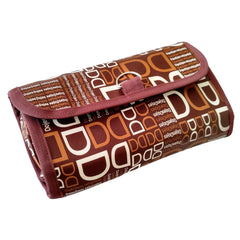 Kuber Industries D Printed Hanging Organizer For Toiletry, Cosmetic, Travel Accessories, Small Jewellery, Shaving Kit (Maroon)-50KKM01184