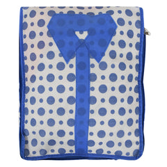 Kuber Industries Dot Print Cotton Shirt Cover/Clothing Organizer/Wardrobe Organizer For Home, Traveling Pack of 3 (Black) 54KM4182