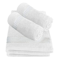 Kuber Industries Cotton 400 GSM 4 Pieces Face Towel Set 14x21” (White) -CTKTC8603