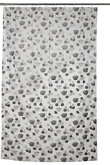 Kuber Industries Flower Design Waterproof PVC Floral Shower Curtain with 8 Hooks (CTKTC33764, Grey, 54 x 84 inch)