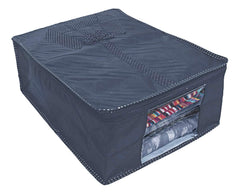 Kuber Industries shirt cover bag for storage Garment|Foldable Shirt|Zipper Closer With Transparent Window|Size 42 x 30 x 17 CM (Grey)