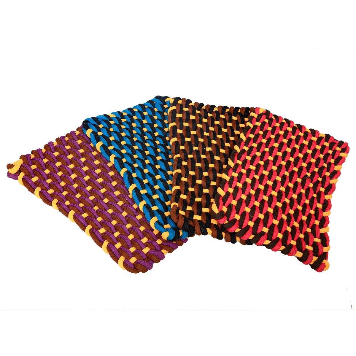 Kuber Industries Microfibre Door Mat Set of 4 Pcs- 24"x16", Multicolour,Standard,DOORMATAVS110