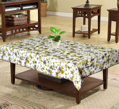 Kuber Industries Floral Print PVC Center Table Cover/Table Cloth for Home Decorative Luxurious 4 Seater, 60"x36" (Green) 54KM4269