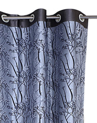 Heart Home Polyester Decorative 5 Feet Window Curtain|Tree Branches Print Darkening Blackout|Drapes Curatin with 8 Eyelet for Home & Office, Pack of 2 (Gray)