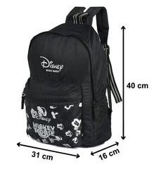 Kuber Industries Disney Mickey Mouse Printed Lightweight School Bookbag For Kids (Black)-HS_38_KUBMART21108, Pack of 1
