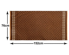 Kuber Industries Dot Printed Super Soft, Fluffy, and Absorbent Cotton Bath Towel, 30"x60" - Pack of 3 (Brown)-50KM01800