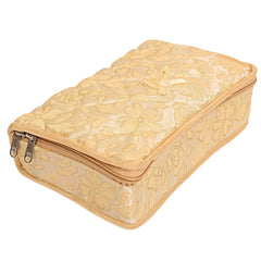 Kuber Industries Brocade Silk Jewellery Kit, Cream