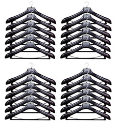Kuber Industries 12 Piece Plastic Hangers for Wardrobe (Black, CTKTC01619)