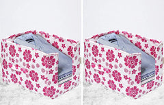 Kuber Industries Leaf Printed 2 Piece Non Woven Shirt Stacker Wardrobe Organizer Set, (Pink) - CTKTC35042