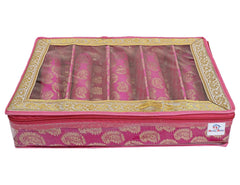 Heart Home Carry Design Laminated 4 Rod Box, Organizer For Bangle, Watches, Bracelets, Jewellery With Tranasparent Top - Pack of 2 (Pink)-47HH0112