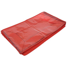 Kuber Industries Transparent Underbed Storage Cover/Lehenga Cover/Saree Cover/Gown Cover/Salwar Suit Cover For Women-Pack of 2 (Red)